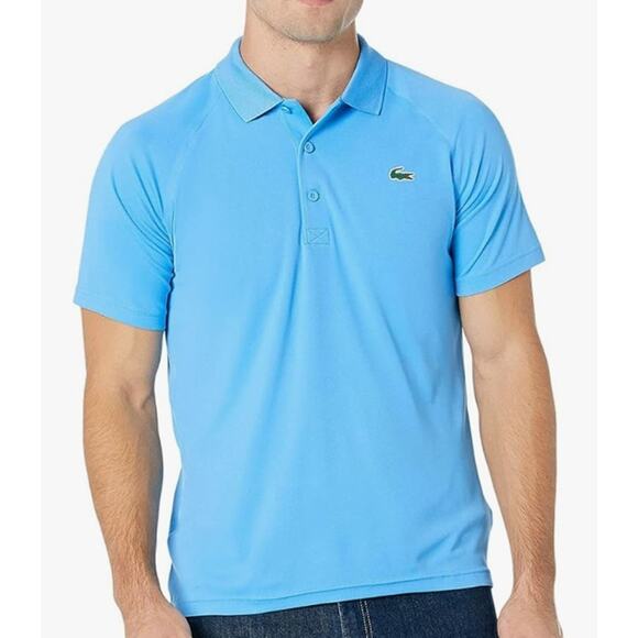 Lacoste Mens Ultra Dry Raglan Sleeve Polo Sport Short, Argentine 2XL